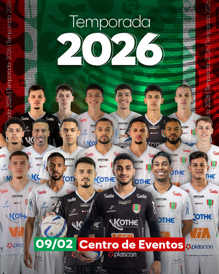 ACF incia temporada 2026 no dia 09 de fevereiro 2 Temporada 2026